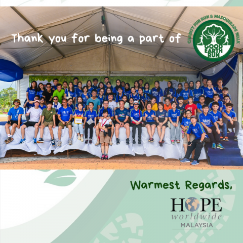 Good Earth Run 2019 Thank You Note | HOPE worldwide Malaysia